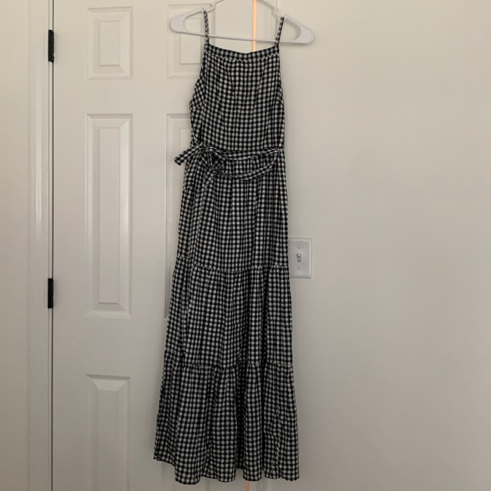 ON Small Black and white gingham midi dress
